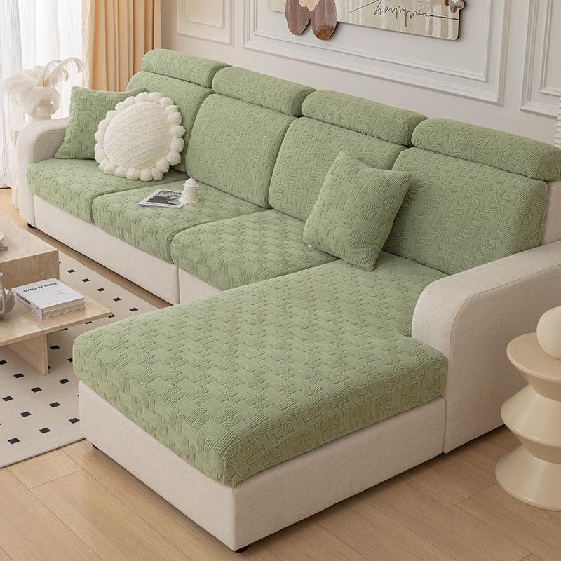 Stretch Pinstripe Suede Sofa Cover Non-Slip Simple Modern Sofa Cover All-Inclusive Universal Cover