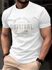 Summer Men's Casual Loose Fashion Cycling Pattern Print Sports Short Sleeve Crew Neck T-Shirt