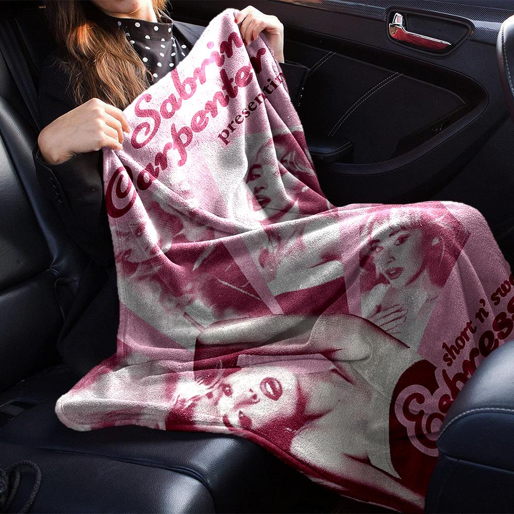 1Pc Sabrina Carpenter Espresso Blanket Soft Throw Blanket For Home Bedroom Bed Sofa Travel Office Solid Christmas Blanket