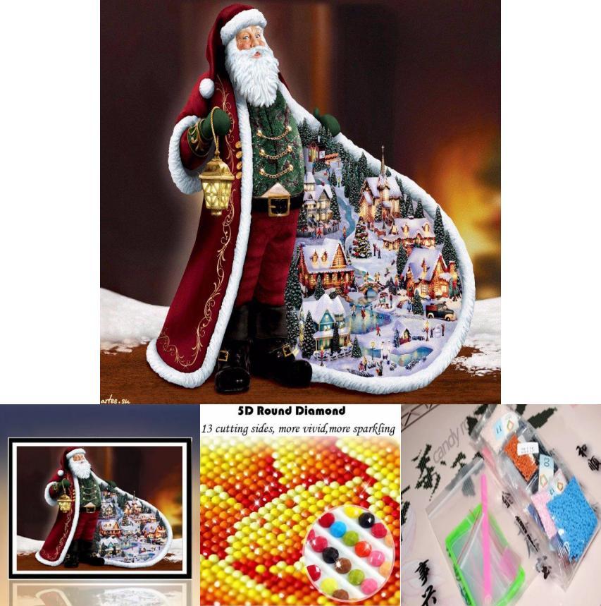Vielseitiges Weihnachtsmann 3D Vollquadrat Diamantstickerei Malerei mit zeitlosem Design