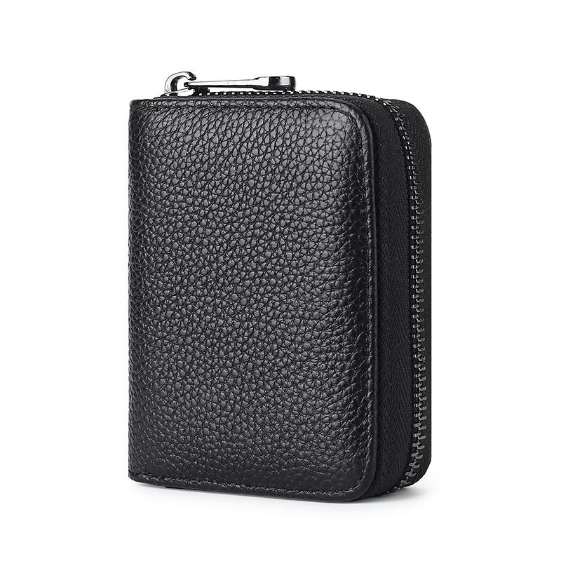 Genuine Leather Multi-Card Holder for Men & Women with Customizable Slots