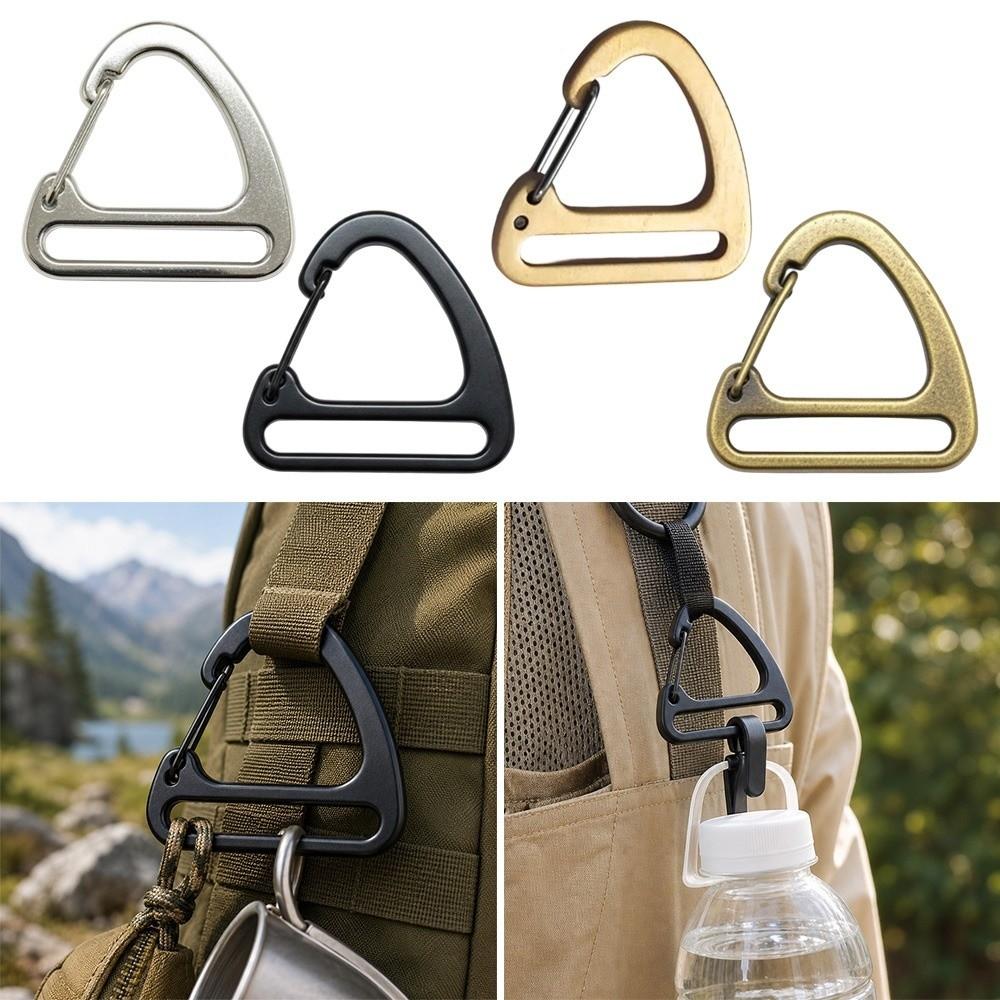 Alloy Triangle Carabiner 32mm Keychain Belt Buckles Spring Quickdraws Clip  Outdoor Tool