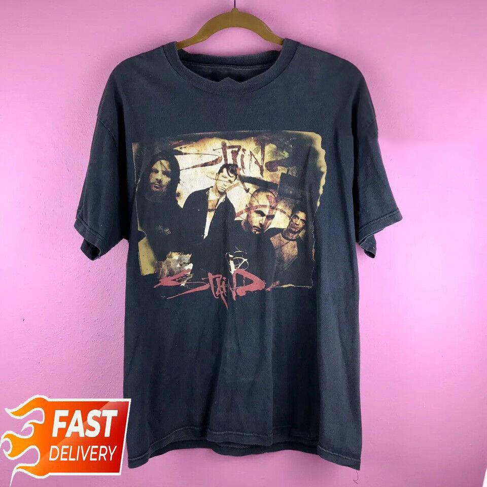 Konzert Staind Band Rockmusik Shirt Kurzarm Schwarz Unisex GE733