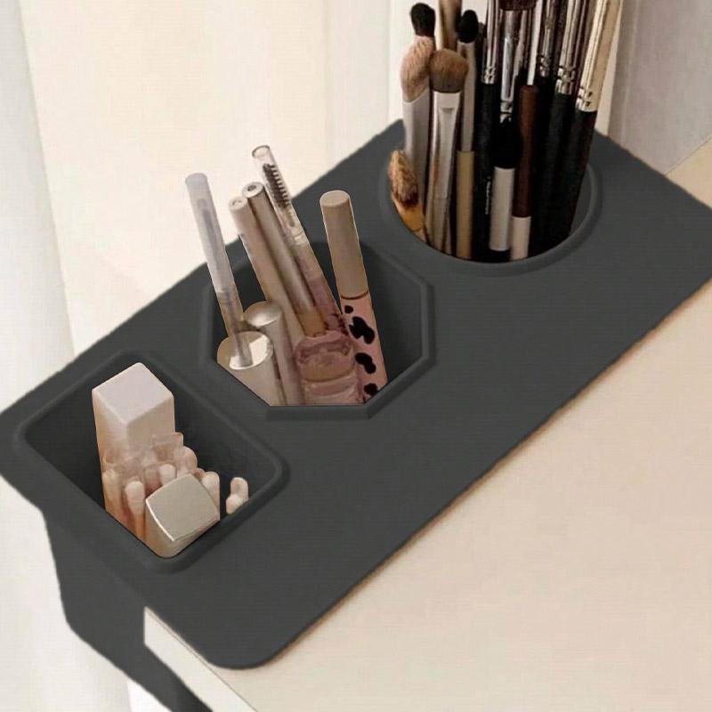 Houseeker Pojemnik na długopisy na biurko Trzy przegródki Organizer Etui Artykuły piśmiennicze dla studentów Pudełko do przechowywania w biurze