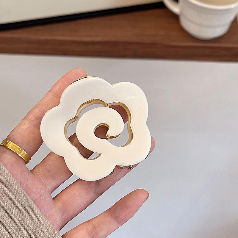 

1pc Xiangyun Acetic Acid Premium Flower Hair Clip Women s New High end Shark Clip Rear Head Plate Hair Clip Headpiece