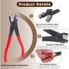 9Pcs Hose Clamp Pliers With CV Boot Clamp Kit, Small And Large Stainless Steel Universal Adjustable Drive Shaft CV Boot Crimp Clamp Clic-R Collar