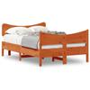 Vidaxl Bed Frame Without Mattress, Waxed Brown, 120X190 Cm, Pine