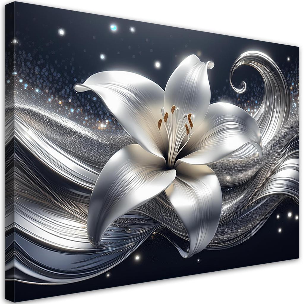 Canvas Print, Nature Silver Flower