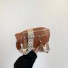 Stylish 2024 New Womens Slouchy Shoulder Bag In Black Beige Brown With Chic Tassel Design