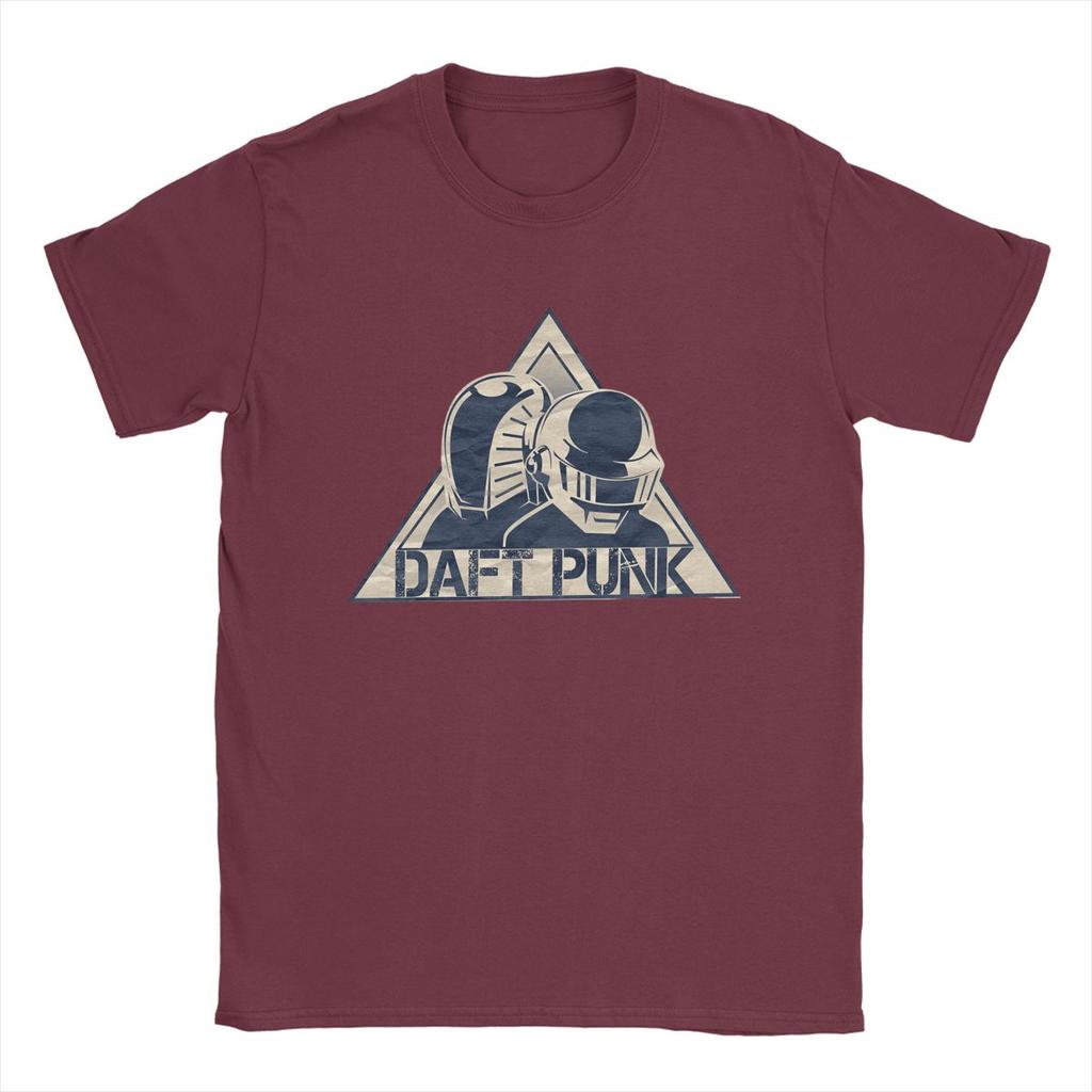 Daft Punk T-Shirts for Men Hipster Pure Cotton Tee Shirt Crewneck Short Sleeve T Shirt Gift Idea Clothes