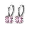 Stylish Zircon Square Alloy Earrings For Women Geometric Summer 2022 Jewelry Unique