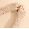Vintage Style Lace Gloves For Formal Occasion Half Finger Wrist Coverage Ideal For Photoshoot Ceremonies