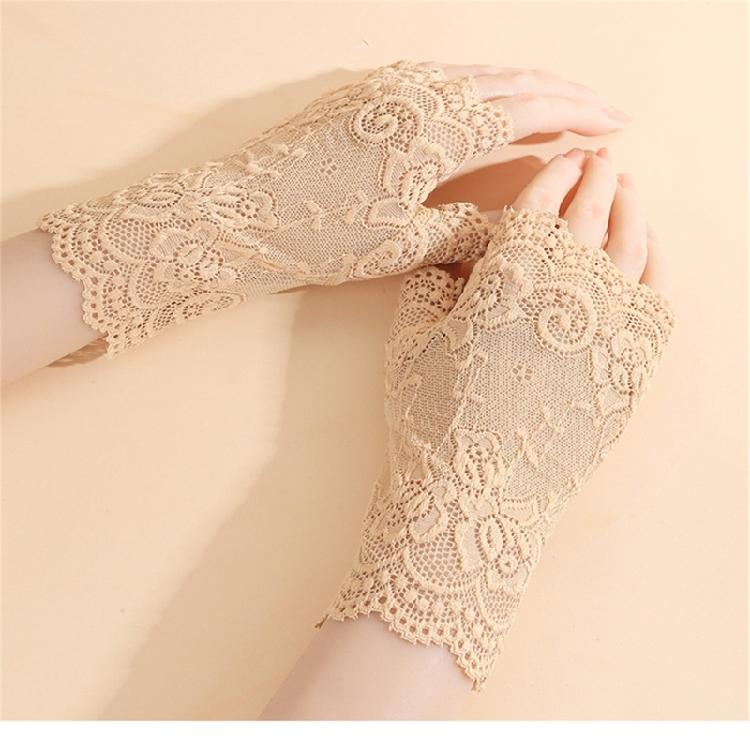 Vintage Style Lace Gloves For Formal Occasion Half Finger Wrist Coverage Ideal For Photoshoot Ceremonies