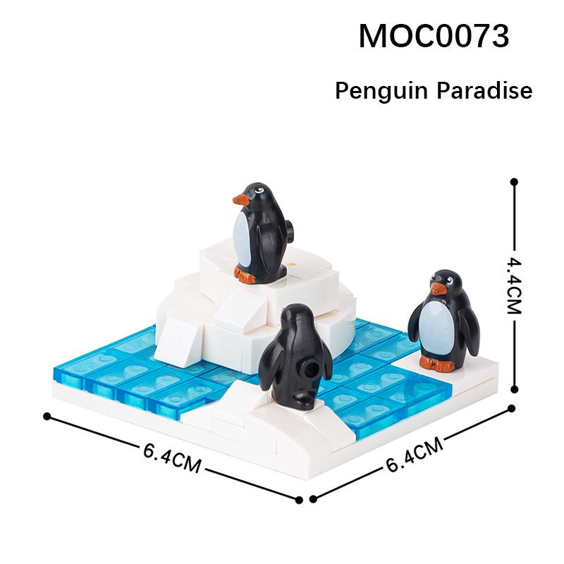 MOOXI City Wedding Bar Jail Penguin Park DIY Diorama Assembly Model Kit For Adults Building Blocks Sets Children Toys MOC Bricks
