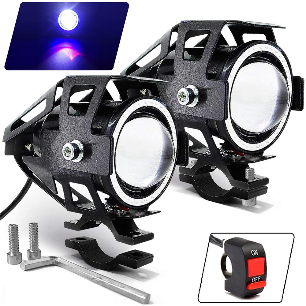 U7 125W LED Motorrad Angel Eyes Scheinwerfer Tagfahrlicht Spotlights Zusätzliche Helle LED Fahrradlampe Auto Arbeit Nebelscheinwerfer