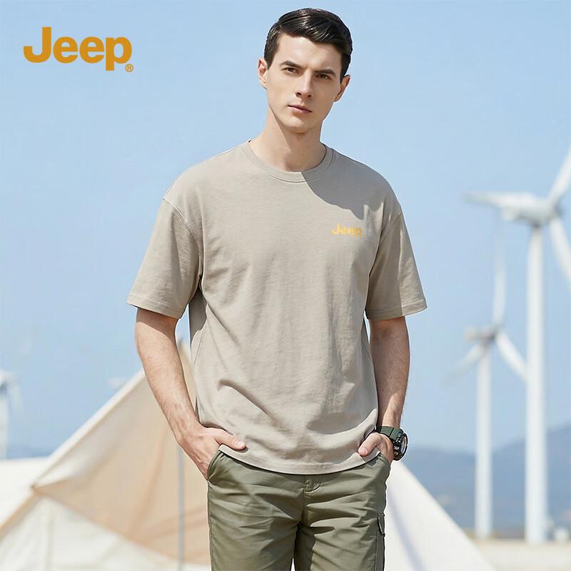 JEEP Men s 220G Cotton Casual Short Sleeve T-Shirt XXL