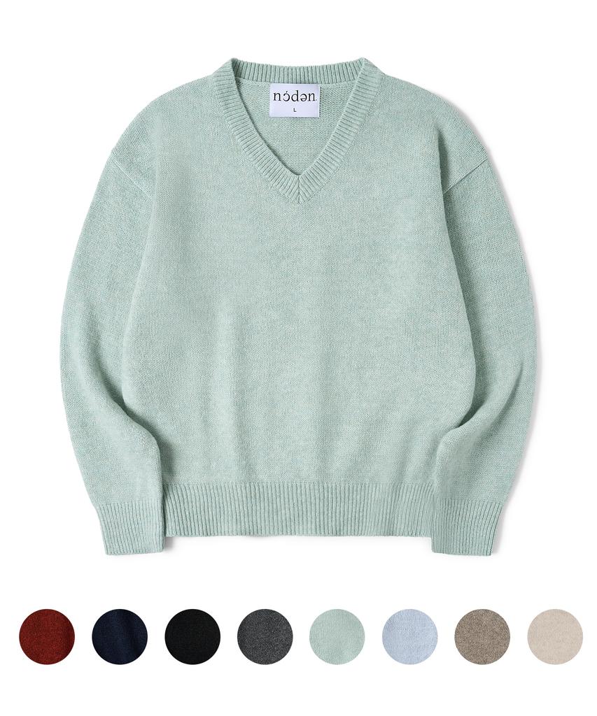 Nodeun [2Pack] Soft Wool Blend V-Neck Crop Knit - 8Color