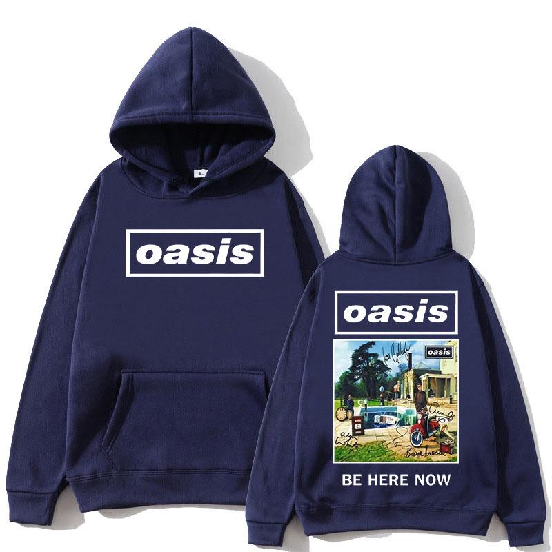 O-Osis Hoodies Britische Rockband Vintage Kapuzenpullover Herren Damen Hip Hop Mode Lange Ärmel Beliebter Pullover Streetwear