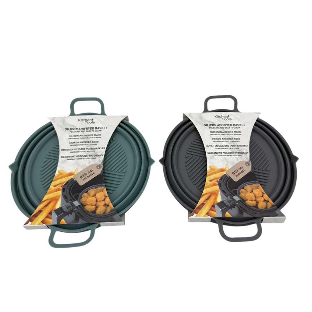SILICONE INSERT FOR FRYER, FOLDABLE, ROUND, 19cm