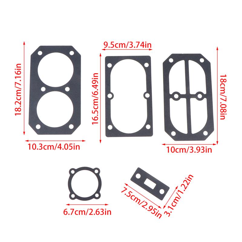 

Hot Sale 5pcs Air Compressor Cylinder Head Base Valve Plate Gaskets Washers For 2070 Type Air Compressor Pneumatic Parts чорний