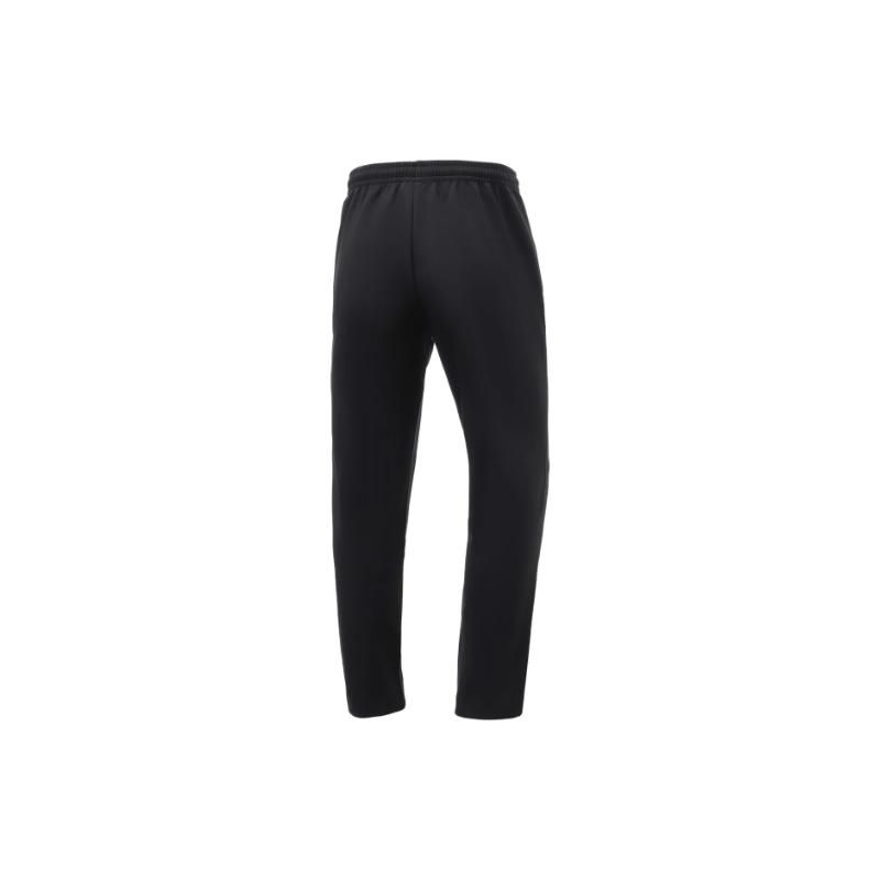 Li Ning Plain Logo Print Elastic Waist Straight Leg Sports Pants Men Bottoms Black AYKR763-1