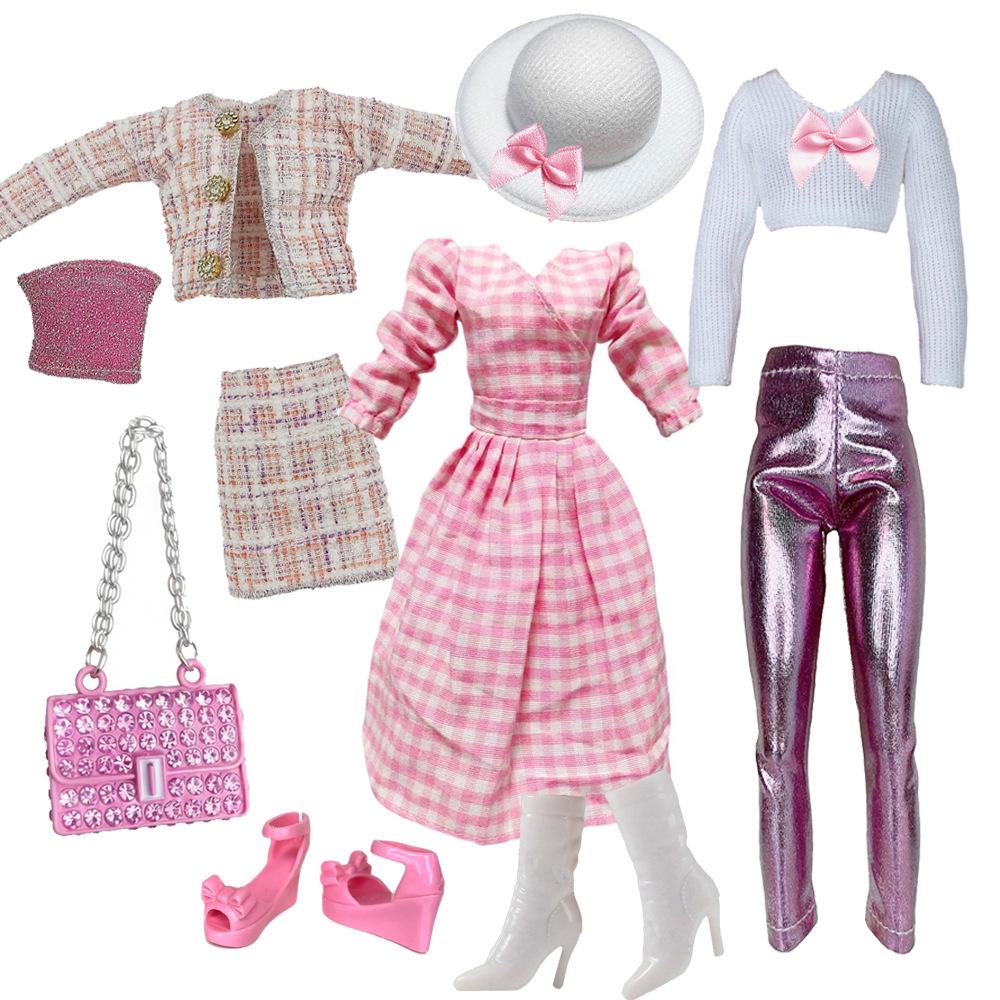 6-Point Fashion Doll Clothes & Handbag Set for 30cm BJD, Barbie, Fairy & Supermodel Dolls.