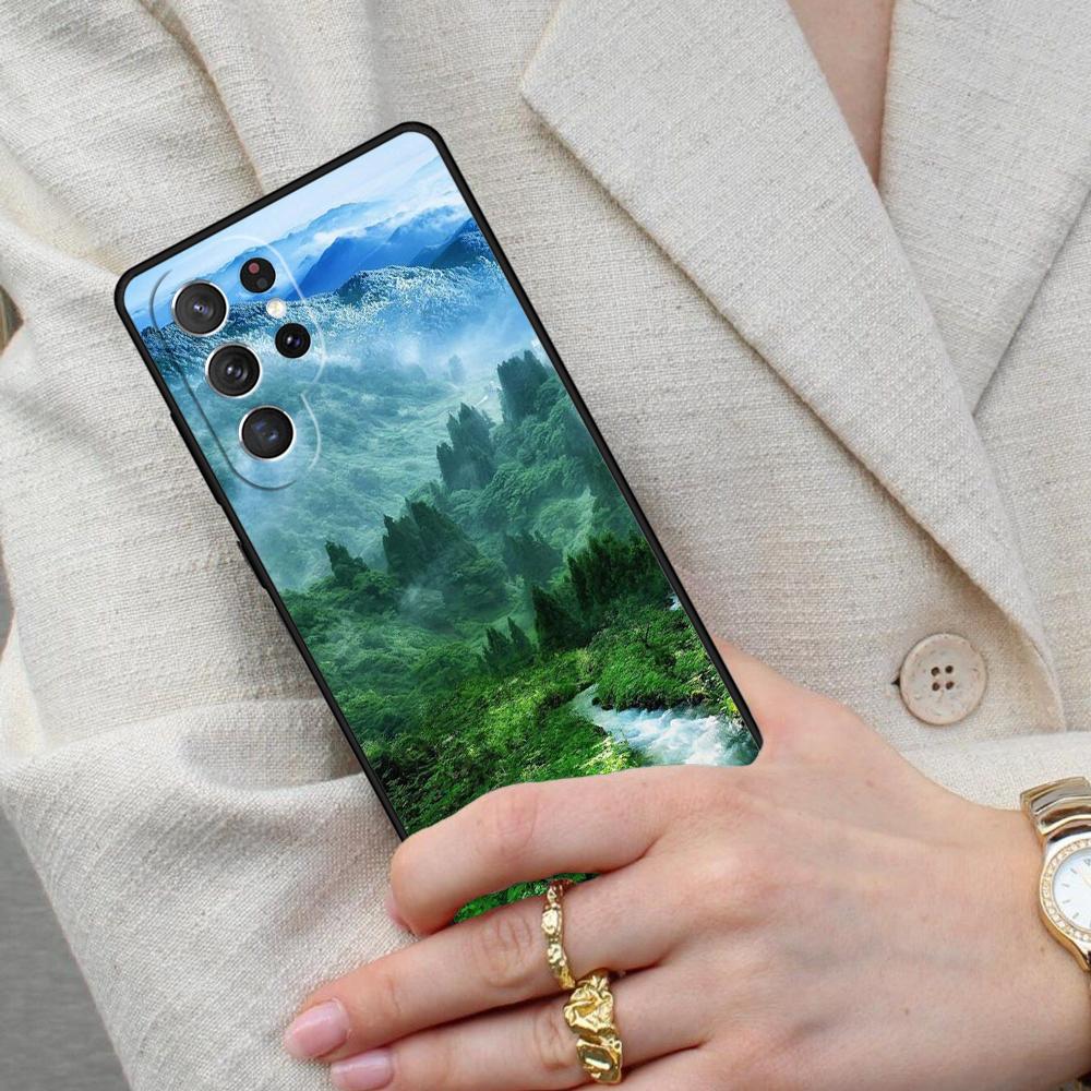 Beautiful Mountain Forest Nature Cell Phone Case for Samsung Galaxy S26 Ultra S25 S24 S23 S22 S21 S20 Note10 Cover