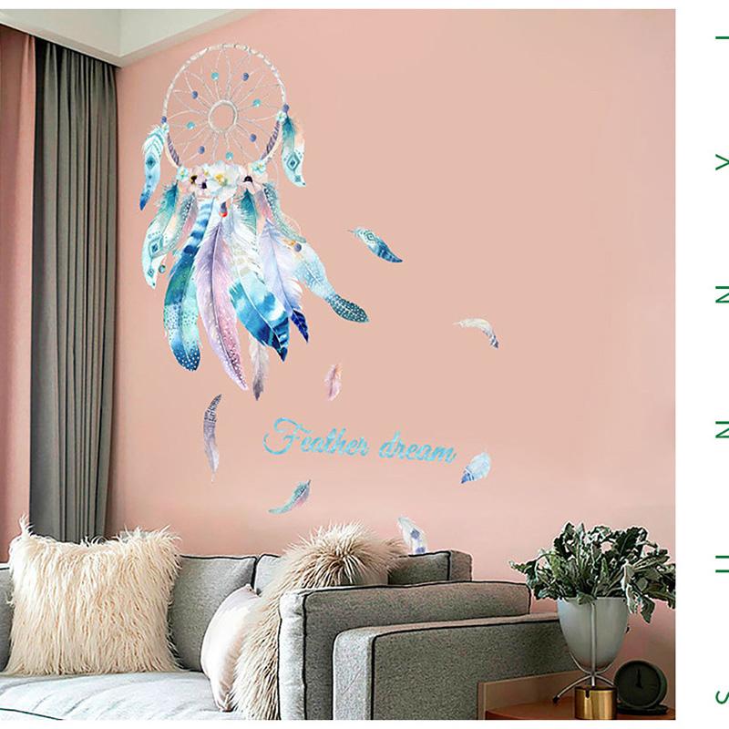 Plasă Prinde Vise Desen Animat Decorare Living Autocolante de Perete Autoadezive Autocolante de Perete pentru Înfrumusețarea Dormitorului