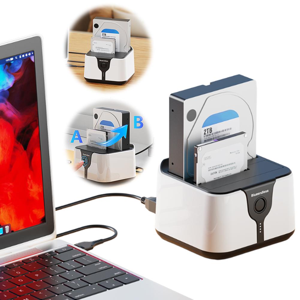 

USB 3.0 к SATA Док-станция для двух жестких дисков 20 ТБ X2 SATA 2,5 и 3,5 дюйма Док-станция для жестких дисков SATA для 2,5 или 3,5-дюймовых HDD/SSD SATA eu plug
