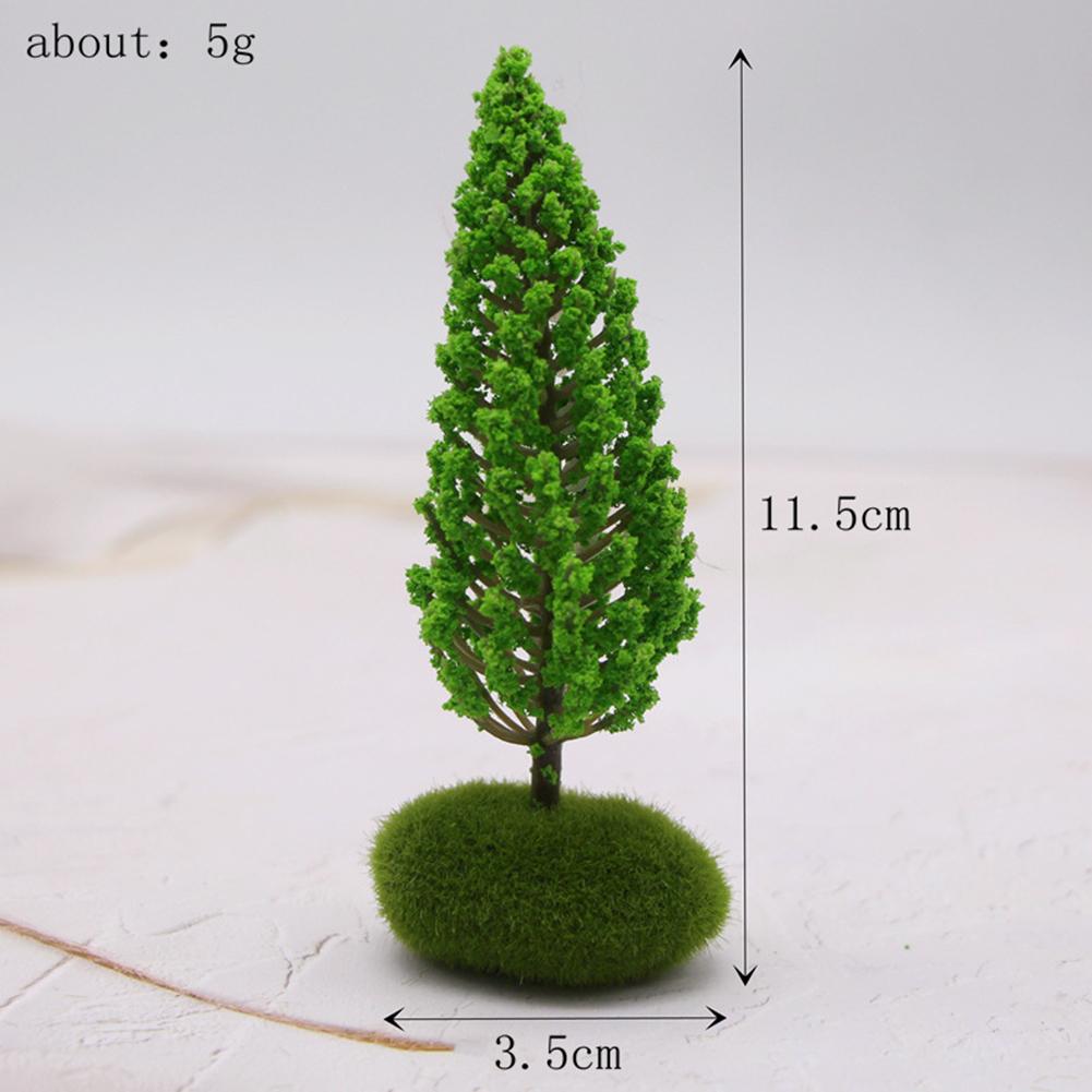 Plastic Miniature Simulated Trees for Model Train Displays and Architectural Landscapes Enhancing Overall Scene Realism