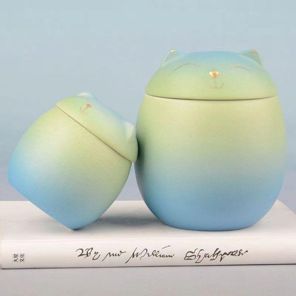 Gradient Color Funeral Urn for Pets Household Sealed Dog Cat Cremation Urns  for Kitchen
