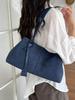 Women's Retro Suede Tote Bag - Large Capacity Frosted Shoulder Bag for Autumn 2025