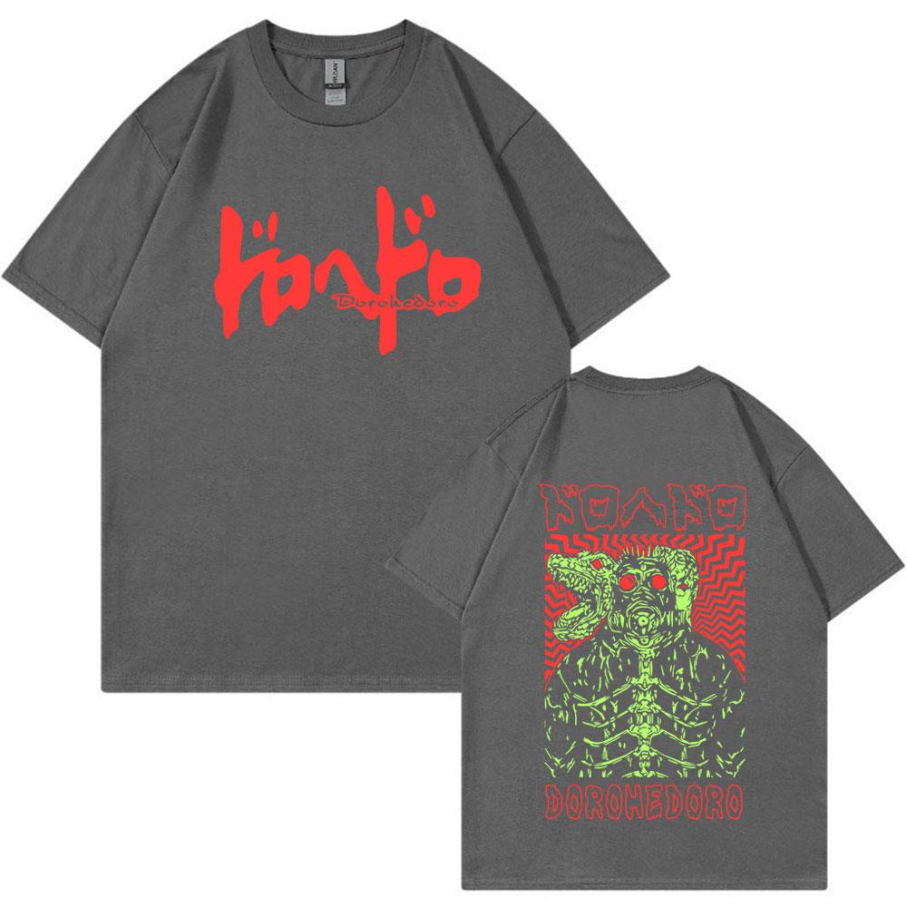 Anime Dorohedoro Kaiman T Shirt Gothic Manga Graphic Print T Shirts Men's Fashion Casual Cotton Oversized T-shirt Streetwear