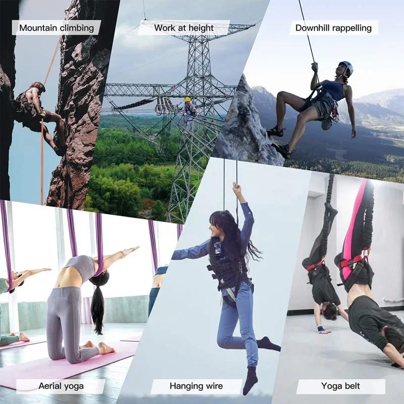 30KN Climbing Swivel Rotor Rotator Rotation 360° Safety Rotational Swing Swivel Spinner Device Gear for Rock Climbing Micro Rope
