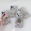 Glitter Rhinestone Phone Case with Mirror For iPhone 17 16 15 14 13 12 11 Pro Max Air mini 16e 8 7 Plus X XS XR SE 2020, Sparkly Crystal Diamond Cover