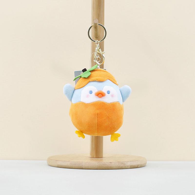 Cute Blue Gray And Yellow Penguin Plush Toy Keychain Ideal For Bags And Gifts