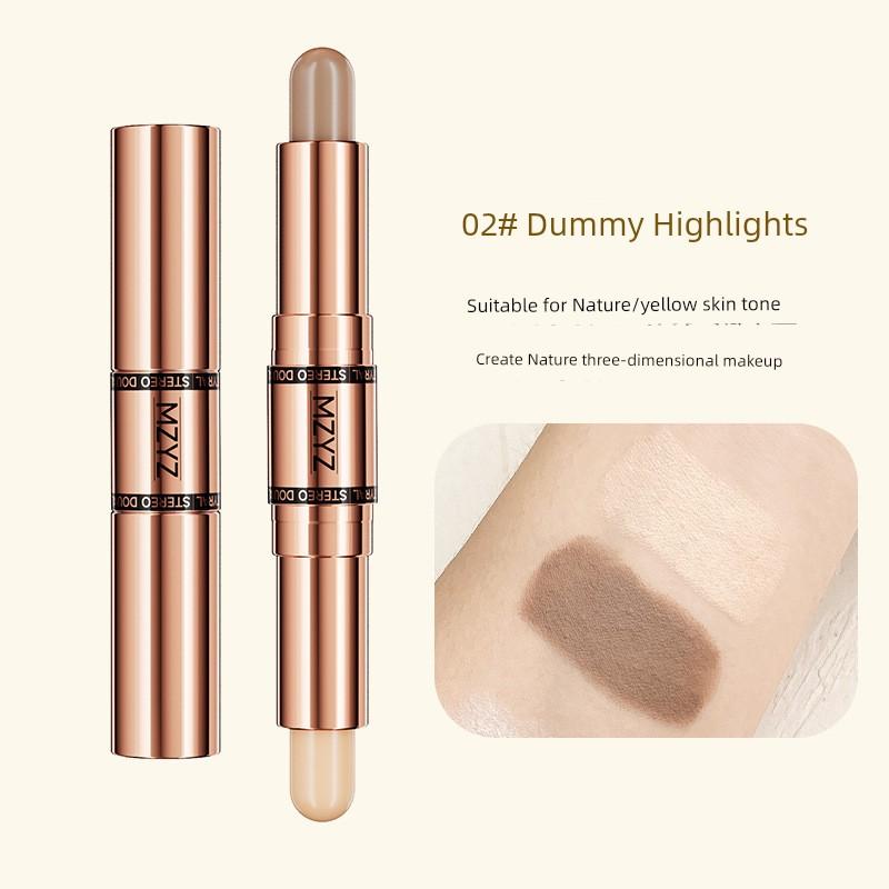 Double-Headed Contour Stick Highlighter Three-Dimensional Modified Nose Shadow Shadow Side Shadow Eye Shadow Pen Female Face Tear Groove Brightening