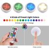 RGB LED Under Cabinet Lamp Puck Light 6 Pack with Remote Control Brightness Adjustable Dimmable Timing Supported 16 Colors Automatic Changing/ Flash