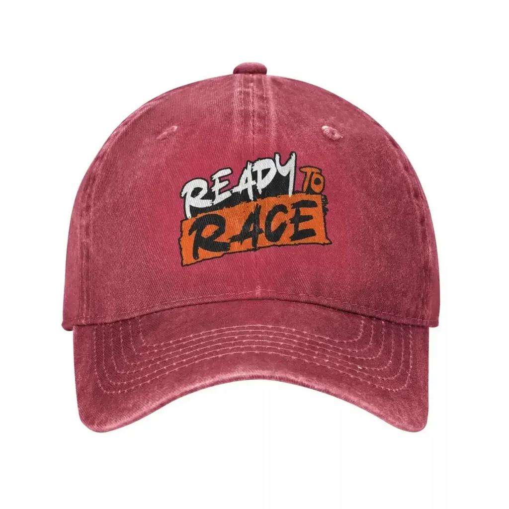Ready To Race Unisex Baseball Caps Distressed Washed Hats  Casual Outdoor Summer Snapback