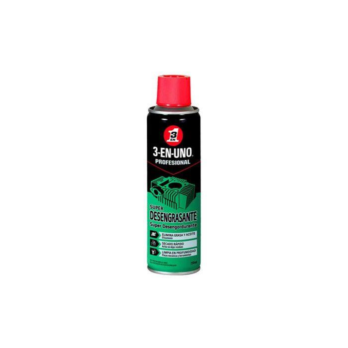 Dégraissant - 3-EN-UN - WD40 - 250ml - Incolore - Action rapide - Sans résidus