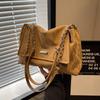 Chain Tote Bag Women's New Fashion Versatile Shoulder Messenger Bag Solid Color Student Commuter Bag