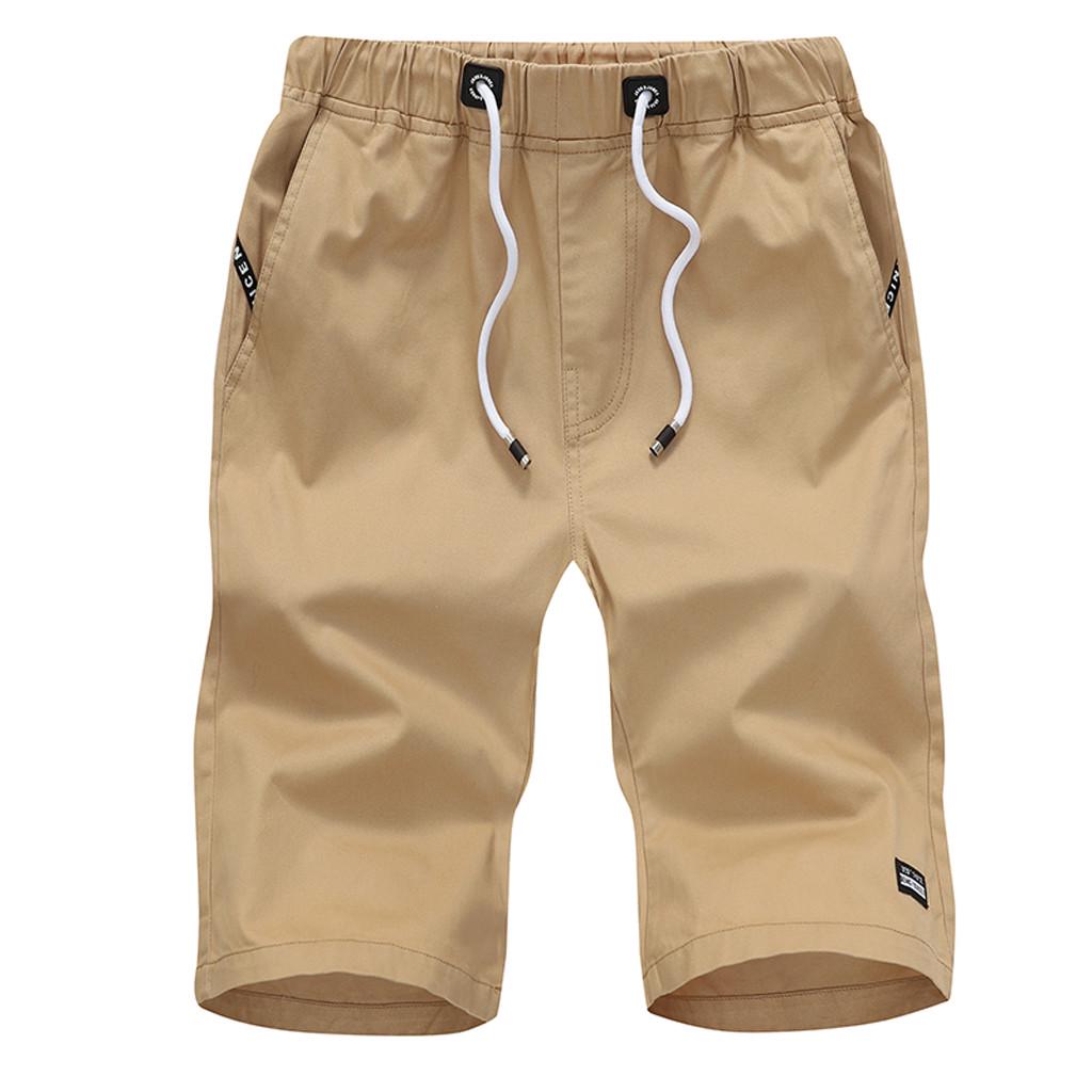 Men's Summer Leisure Sports Five-cent Trousers Cotton Belted Beach Short Pants