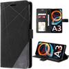 Case for Xiaomi Redmi A3 - eFConnection - Black - Shockproof Protection - Faux Leather - Integrated Stand