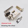 Door Lock Household Universal Silent Toilet Indoor Bedroom Lock Three-bar Handle Lock Old-Fashioned Spherical Round Door Lock