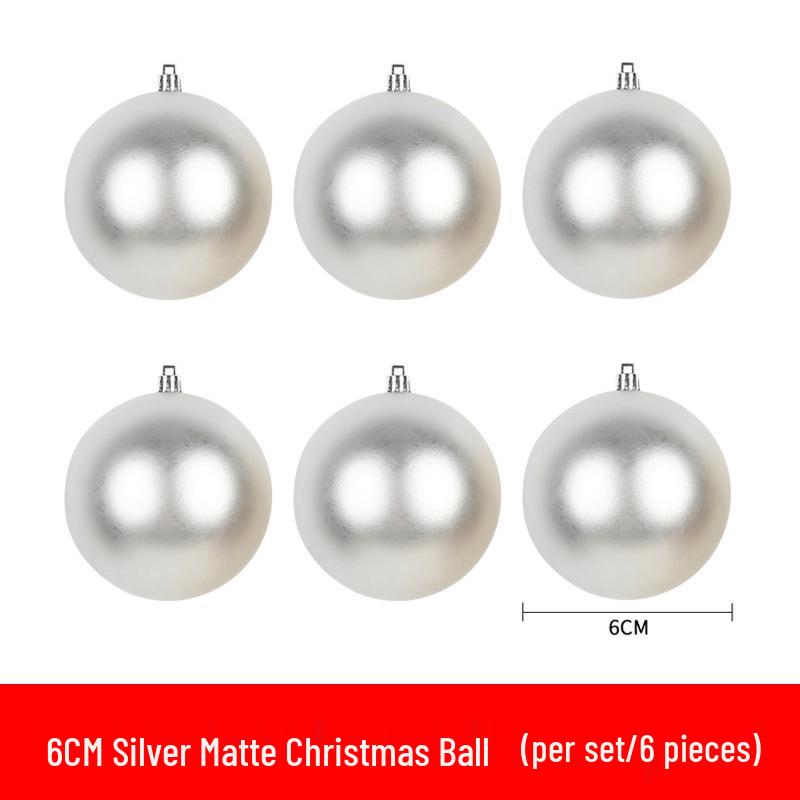 Festive Silver Glitter Hanging Ball - Shiny Round Decoration 6-30CM for Christmas