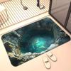 Giliavandenis sūkurio kilimėlis prieškambariui 3D iliuzijos vonios kilimėlis, Unikalus vidaus ir lauko grindų dekoras Neslystantis kilimas gali būti skalbiamas mašinoje