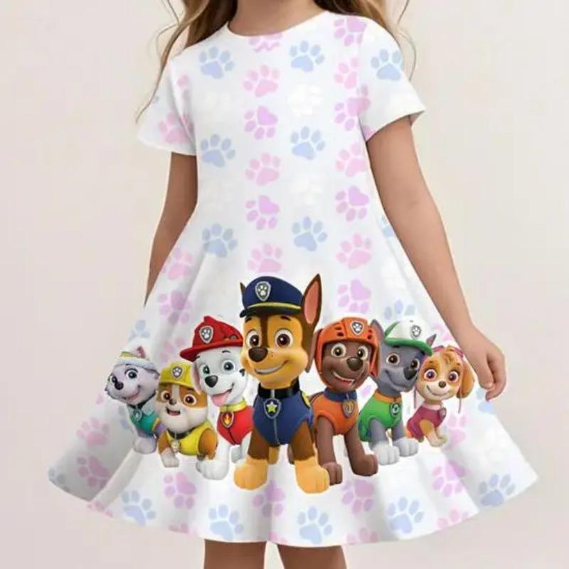Beach Dress For Kids Girls Paw Patrol Cute Cartoon