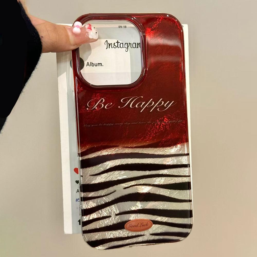 

Red Leopard Striped Pattern Phone Case for iphone 17 Air 16 15 14 13 11 12 Pro Max 7 8 Plus X XS XR SE 2022 2020 16e Shell Cover iPhone 12