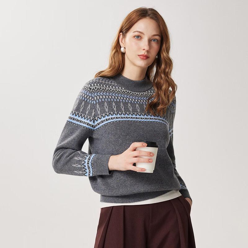 Zhaojun Fair Isle Wool Knit Sweater