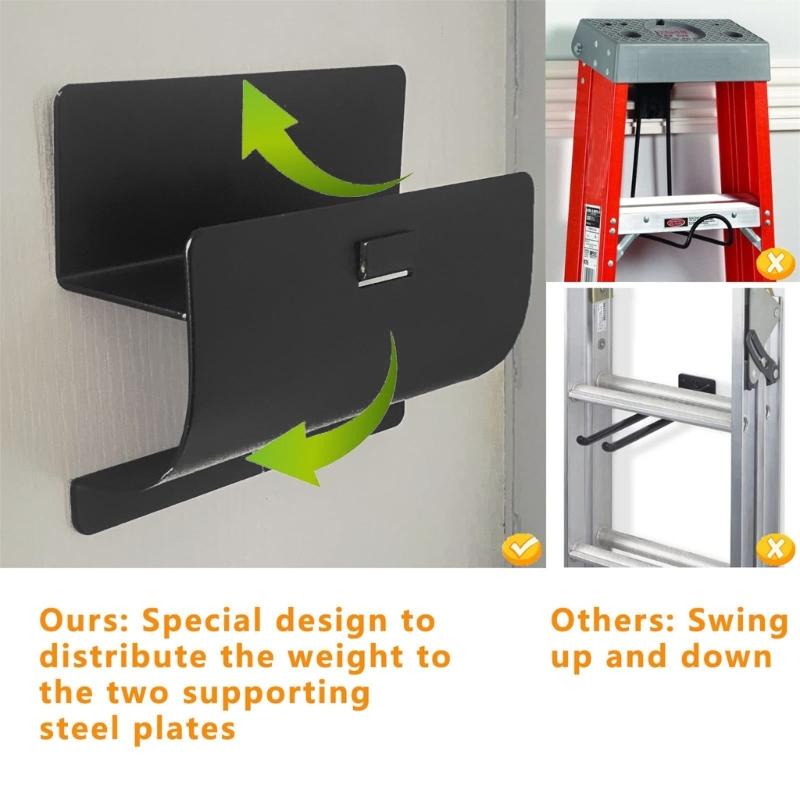 Strong Ladder Storage Fasteners With 110lb Weight Capacity For Bikes Strollers Chairs Garage Organization